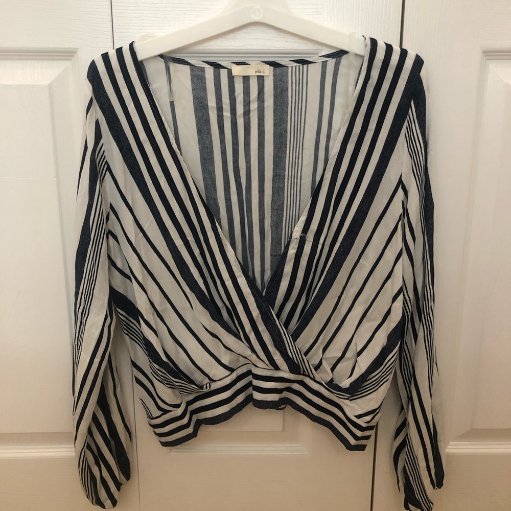 Blue & White Striped Top